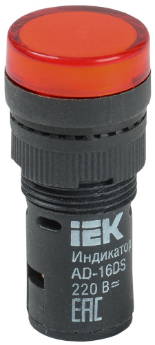 IEK Лампа AD16DS LED матрица d16мм красный 230В AC (BLS10-ADDS-230-K04-16)