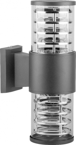 FERON Светильник НБУ-2х60w вверх/вниз Е27 IP54 серый (DH0802) (6299)