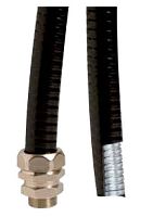 DKC Металлорукав DN 40мм в гладкой PU оболочке, Dвн 40,0 мм, Dнар 48,0мм, 25м, цвет черный (607PU40N)