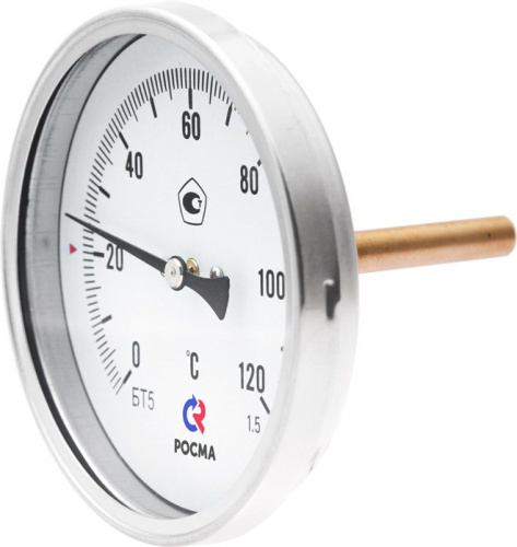 РОСМА Термометр биметаллический осевой БТ-41.211 -40-60 1/2' 64 кл.1.5 (2461) фото 8