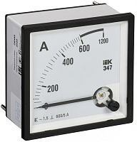 IEK Амперметр Э47 600/5А 72х72 AC включение через трансформатор (класс точности 1.5) (IPA10-6-0600-E)