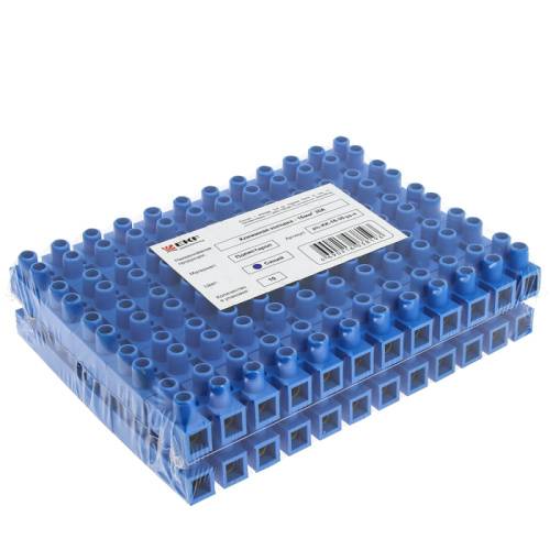 EKF Колодка клеммная 6мм 5А полистирол синяя PROxima (10шт) (plc-KK-6-5-ps-s) фото 2