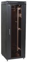 Шкаф сетевой 19' ITK LINEA N 24U 600х800мм стеклянная передняя дверь черный