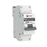 EKF Выключатель автоматический однополюсный 10А C ВА 47-100 10кА PROxima (mcb47100-1-10C-pro)