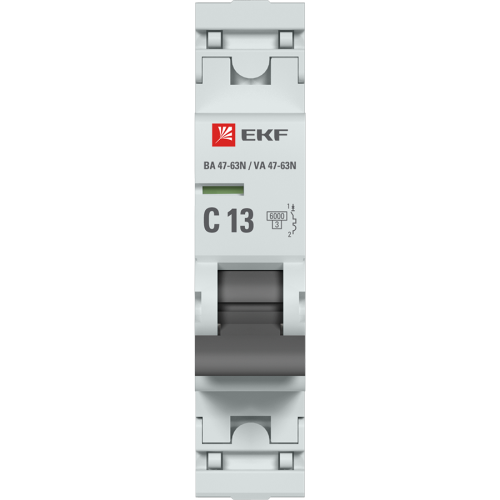 EKF Автоматический выключатель 1P 13А (C) 6кА ВА 47-63N PROxima (M636113C) фото 2