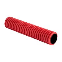 EKF Труба гофрированная двустенная жесткая ПНД d63 6м (36м/уп) красная,  (tr2st-63-6m)