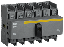IEK Выключатель-разъединитель на 2 направления модульный ВРМ-3 3P 80А (MVR30-3-080)